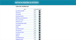 Desktop Screenshot of listemaisonsderetraite.com